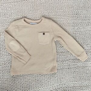 Old Navy Thermal-Knit Long-Sleeve Pocket T-Shirt Size 2T